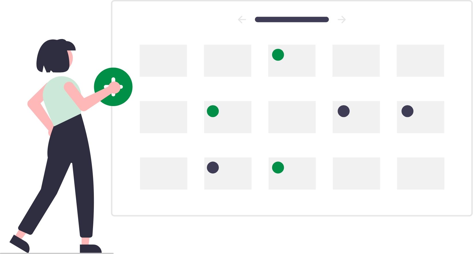 Ragazza con calendario